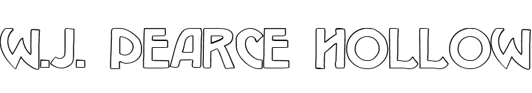 W.J. Pearce hollow font preview