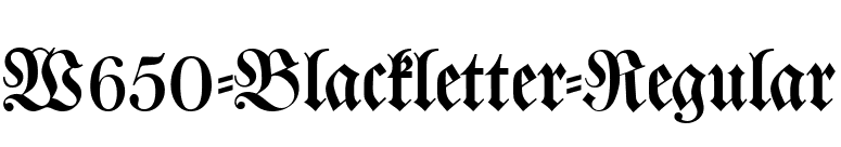 W650-Blackletter-Regular font preview