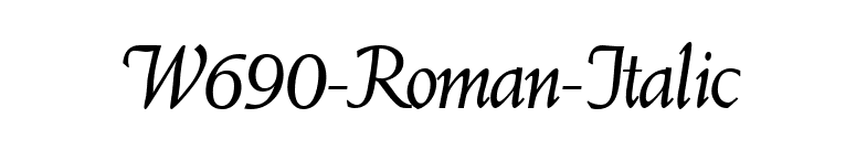 W690-Roman-Italic font preview
