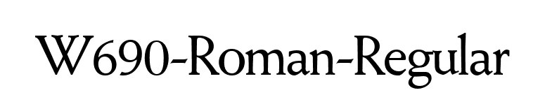 W690-Roman-Regular font preview