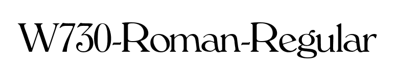 W730-Roman-Regular font preview