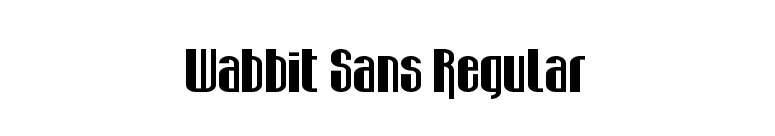 Wabbit Sans Regular font preview