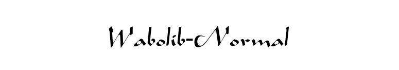 Wabolib-Normal font preview