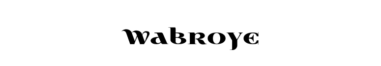 Wabroye font preview