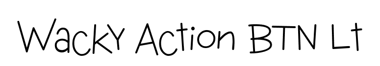 Wacky Action BTN Lt font preview