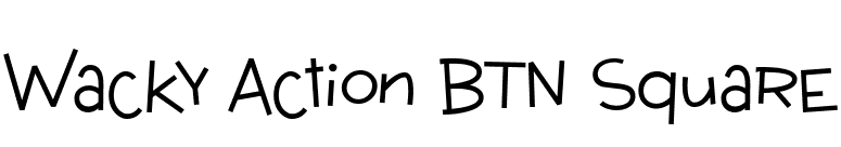 Wacky Action BTN Square font preview