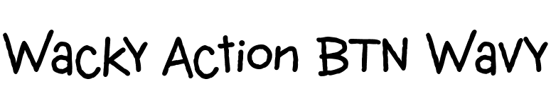 Wacky Action BTN Wavy font preview