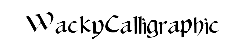 WackyCalligraphic font preview