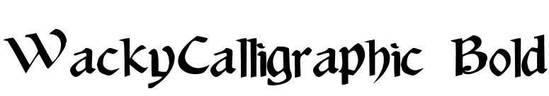 WackyCalligraphic Bold font preview
