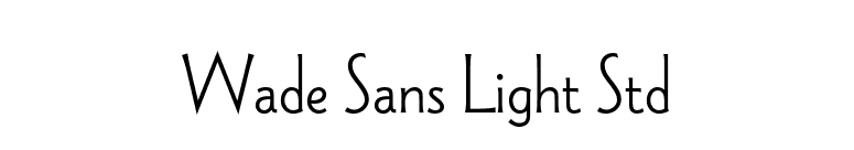 Wade Sans Light Std font preview