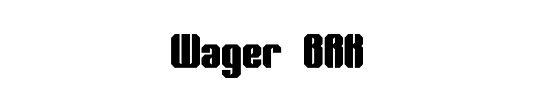 Wager BRK font preview