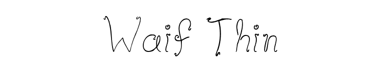 Waif Thin font preview