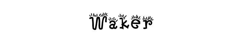 Waker font preview