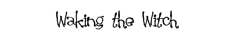 Waking the Witch font preview