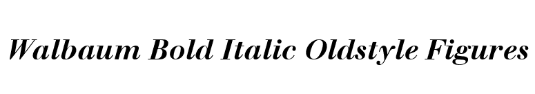 Walbaum Bold Italic Oldstyle Figures font preview
