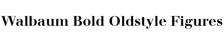 Walbaum Bold Oldstyle Figures font preview