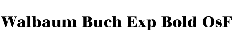 Walbaum Buch Exp Bold OsF font preview