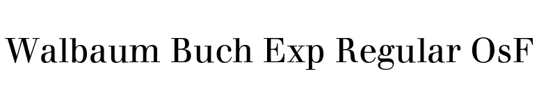 Walbaum Buch Exp Regular OsF font preview