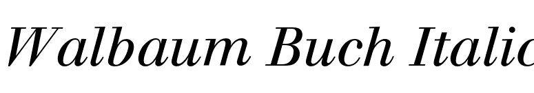 Walbaum Buch Italic font preview
