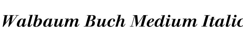 Walbaum Buch Medium Italic font preview