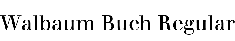 Walbaum Buch Regular font preview