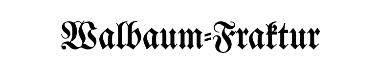 Walbaum-Fraktur font preview