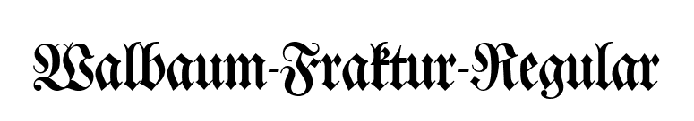 Walbaum-Fraktur-Regular font preview