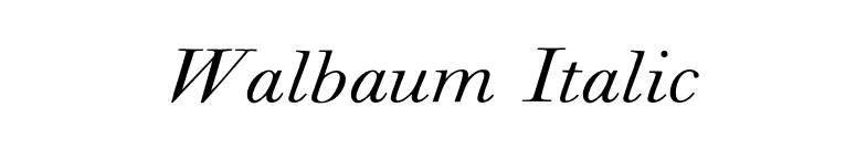 Walbaum Italic font preview