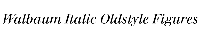 Walbaum Italic Oldstyle Figures font preview