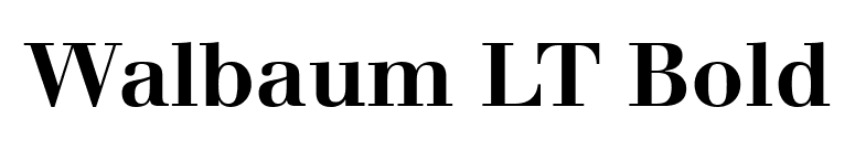 Walbaum LT Bold font preview