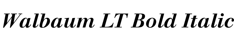 Walbaum LT Bold Italic font preview
