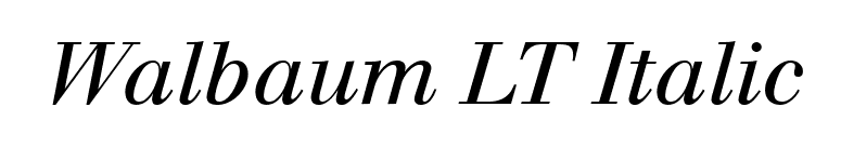 Walbaum LT Italic font preview