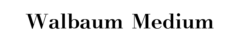 Walbaum Medium font preview