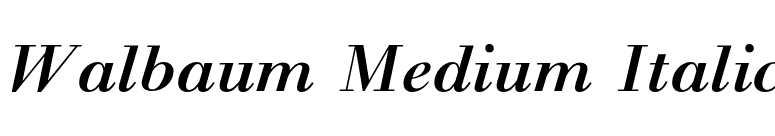 Walbaum Medium Italic font preview