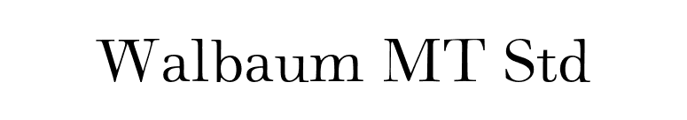 Walbaum MT Std font preview