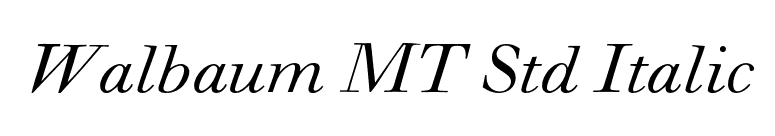 Walbaum MT Std Italic font preview