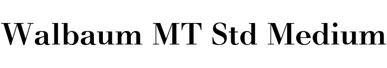 Walbaum MT Std Medium font preview