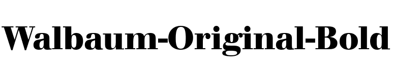 Walbaum-Original-Bold font preview