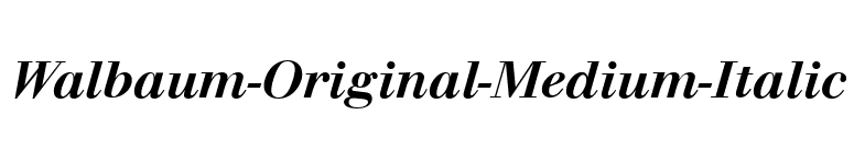 Walbaum-Original-Medium-Italic font preview