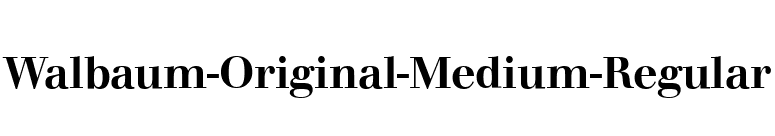 Walbaum-Original-Medium-Regular font preview