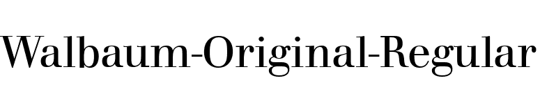 Walbaum-Original-Regular font preview