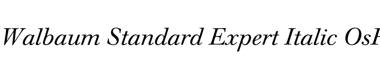 Walbaum Standard Expert Italic OsF font preview