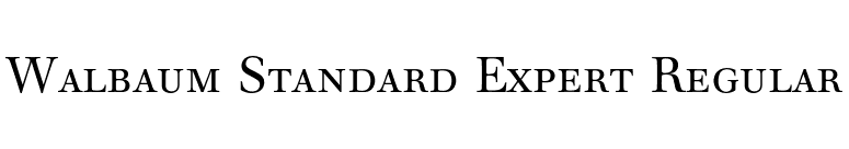 Walbaum Standard Expert Regular font preview