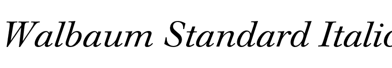 Walbaum Standard Italic font preview