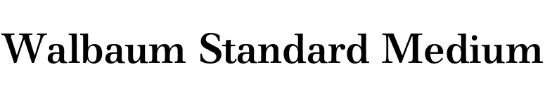 Walbaum Standard Medium font preview
