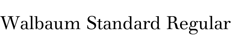 Walbaum Standard Regular font preview