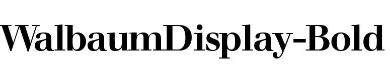 WalbaumDisplay-Bold font preview