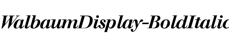 WalbaumDisplay-BoldItalic font preview
