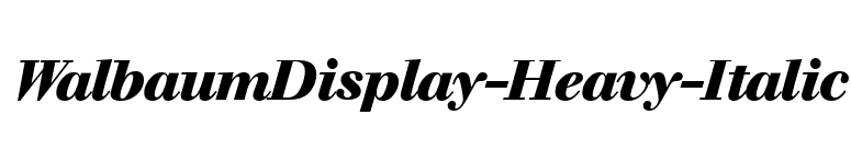 WalbaumDisplay-Heavy-Italic font preview