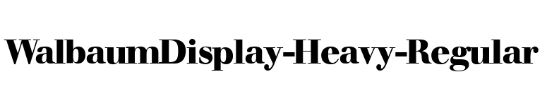 WalbaumDisplay-Heavy-Regular font preview